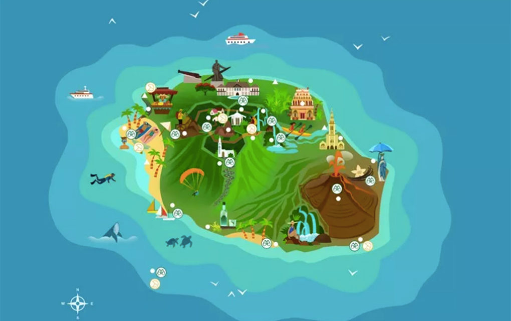 Une carte interactive de La Réunion sur le site du célèbre magazine GEO