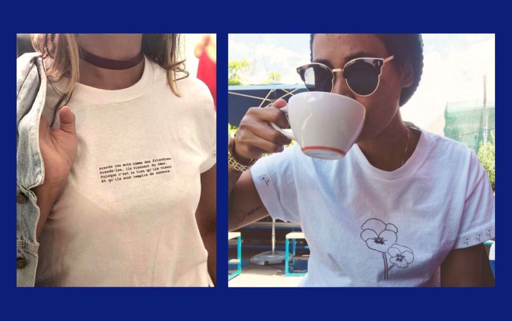 Installée aux Etats-Unis, elle lance une marque de t-shirts consciente et poétique