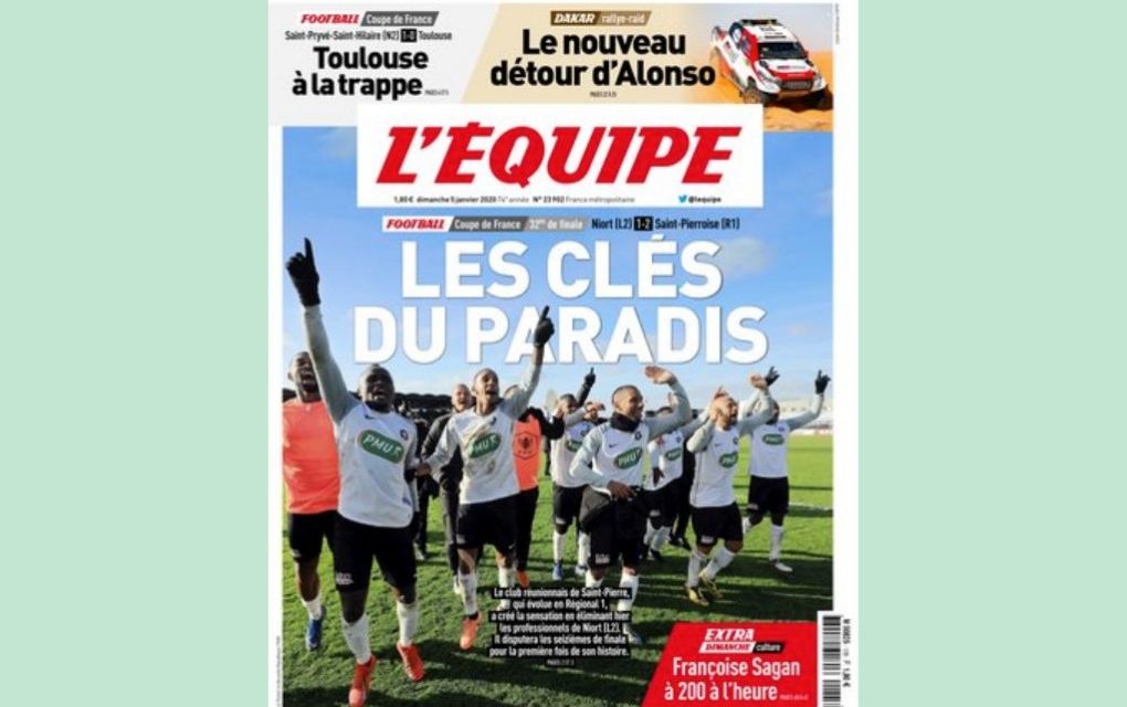 Football : La Saint-Pierroise fait la Une du journal l’Équipe