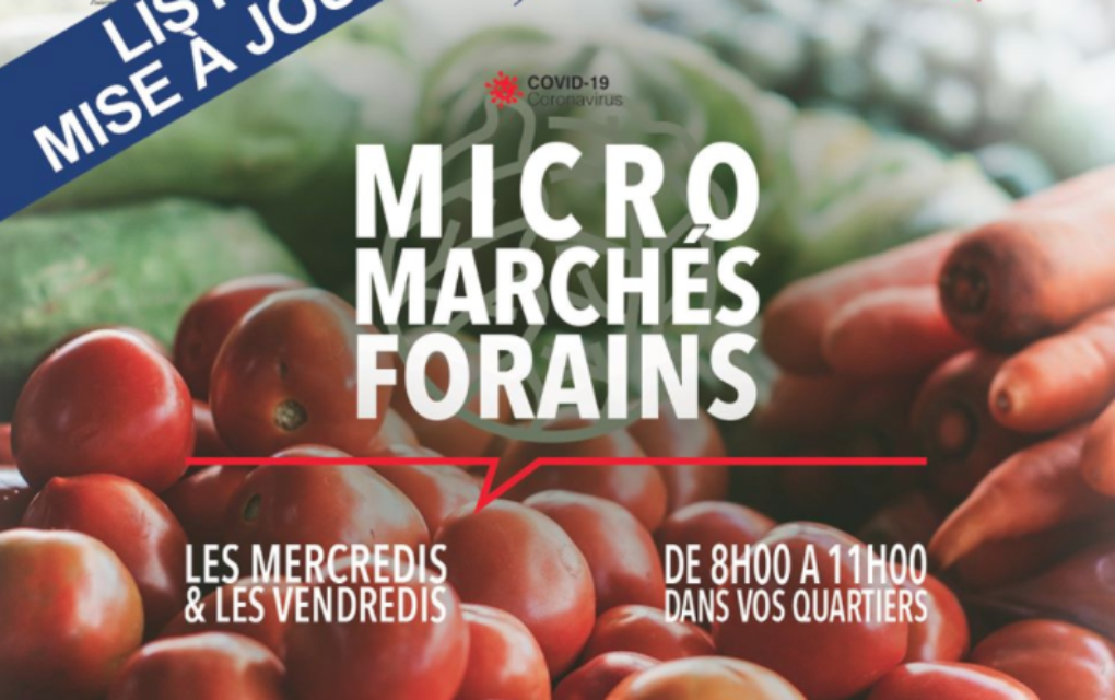 St-Denis : Ouverture de 16 « micro-marchés forains » les mercredis et vendredis