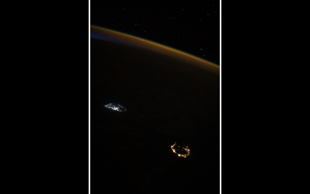 La Réunion et Maurice vues depuis l’espace