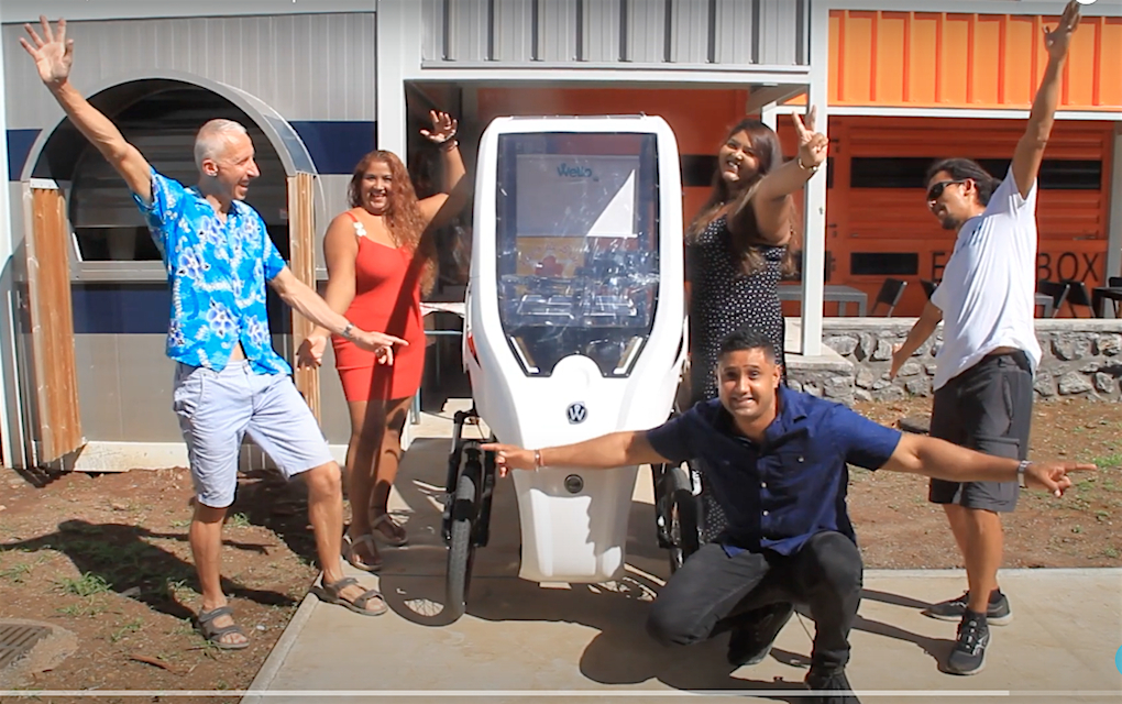 « 1 cari à wello » : la livraison de repas bio en tricycle solaire « made in Réunion »